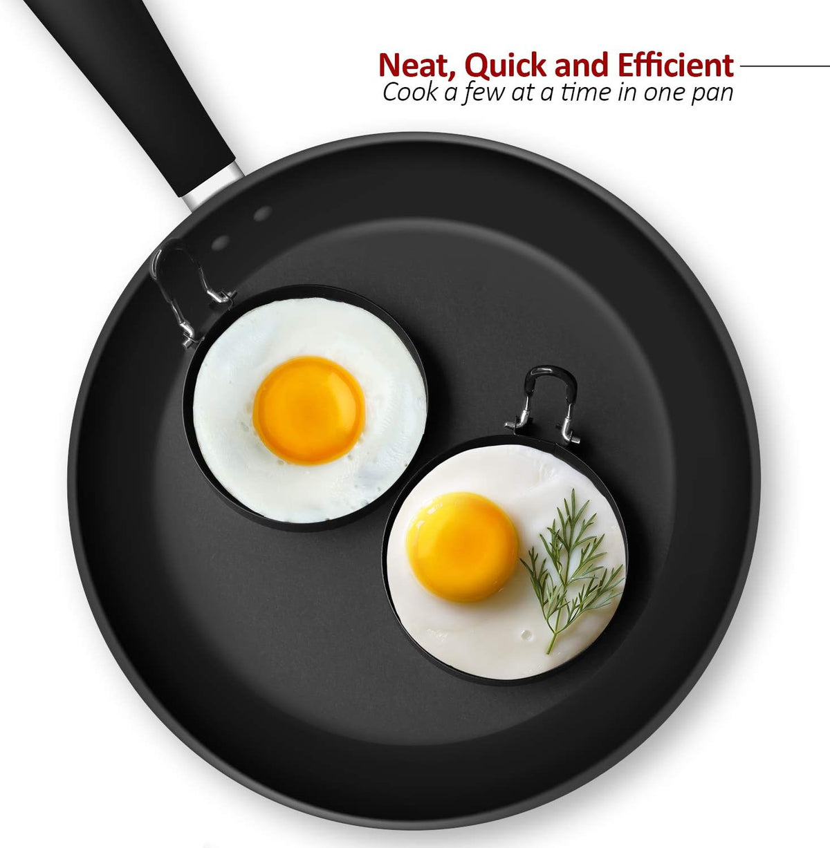 Eggs Rings, 4 Pack Stainless Steel Egg Cooking Rings, Pancake Mold for frying Eggs and Omelet