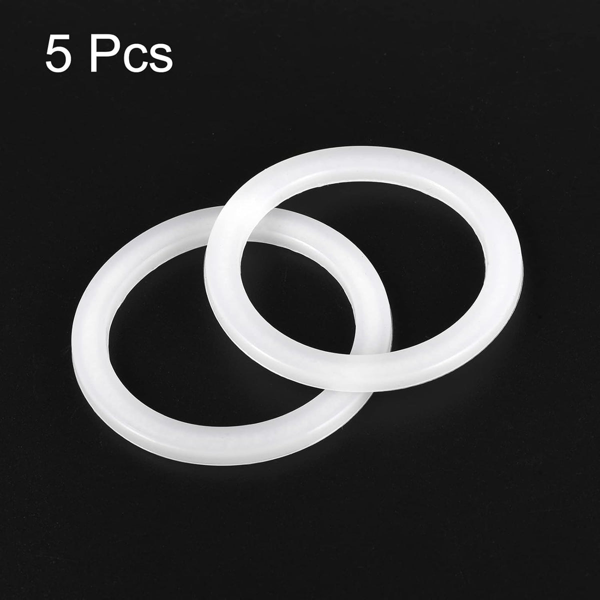 MECCANIXITY Gasket Seal Coffee Maker White Silicone Ring Replacement 50x64x4mm for 4-Cup Aluminium Coffee Pot, Pack of 5
