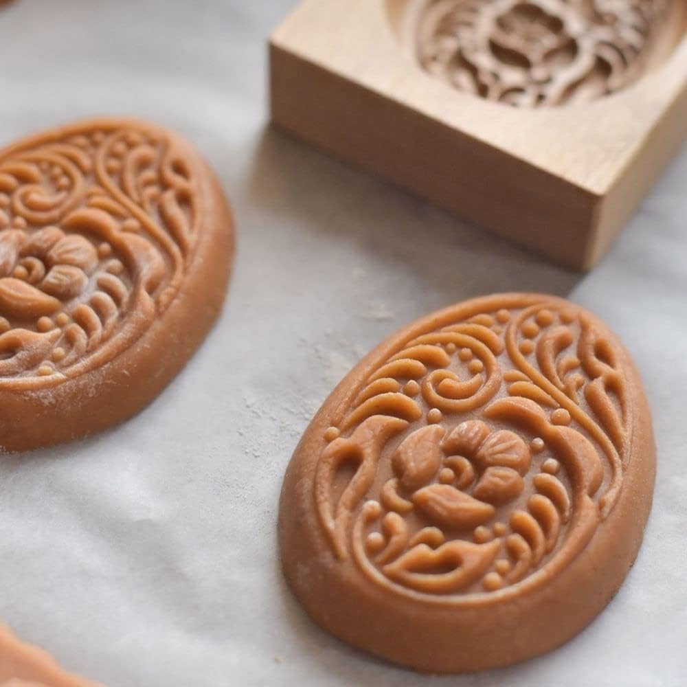 Wooden Cookie Molds, Wooden Cookie Stamps for Baking, Easter Eggs Gift, Springerle Cookie Molds