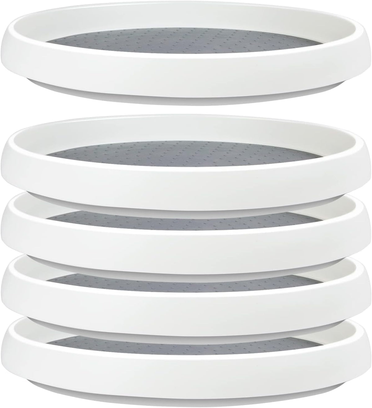 5Pack Non Skid Lazy Susan Turntable,Single Round Rotating Kitchen Spice Organizer for cabinets,Pantry, Bathroom, Refrigerator（10Inch）