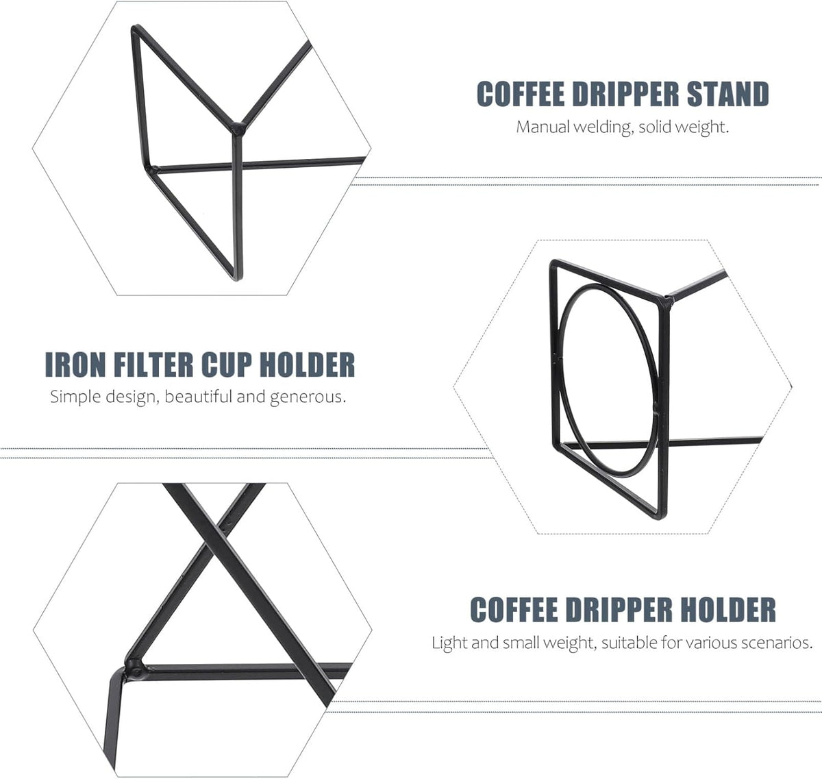 Pour Over Dripper Stand Manual Coffee Filter Maker Pour Over Coffee Holder Filter Cup Holder Tea Strainer Stand for Coffee Beer Drink Maker