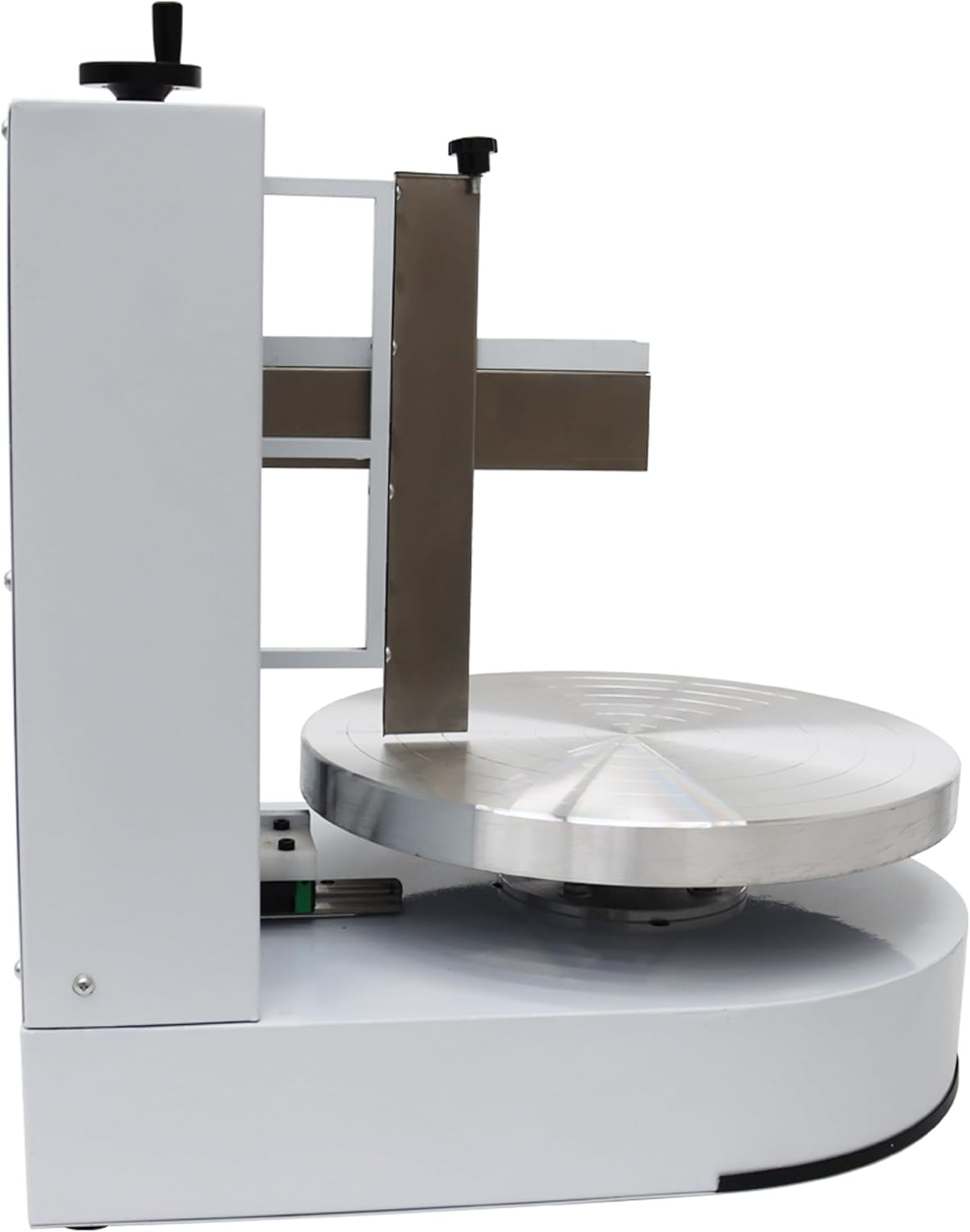 TECHTONGDA Cake Decorating Coating Machine Cream Spreading Automatic Frosting Turntable with Graduated Scraper 60-320RPM Rotating Speed for 4-12inch Cakes White