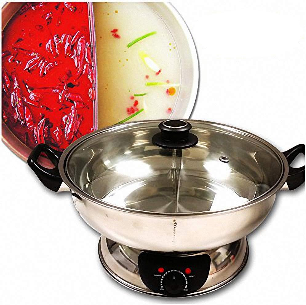 Sonya 5L Electric Dual-Sided Shabu Shabu & Mongolian Hot Pot – Stainless Steel, Large Capacity for Family Meals & Hot Pot Parties