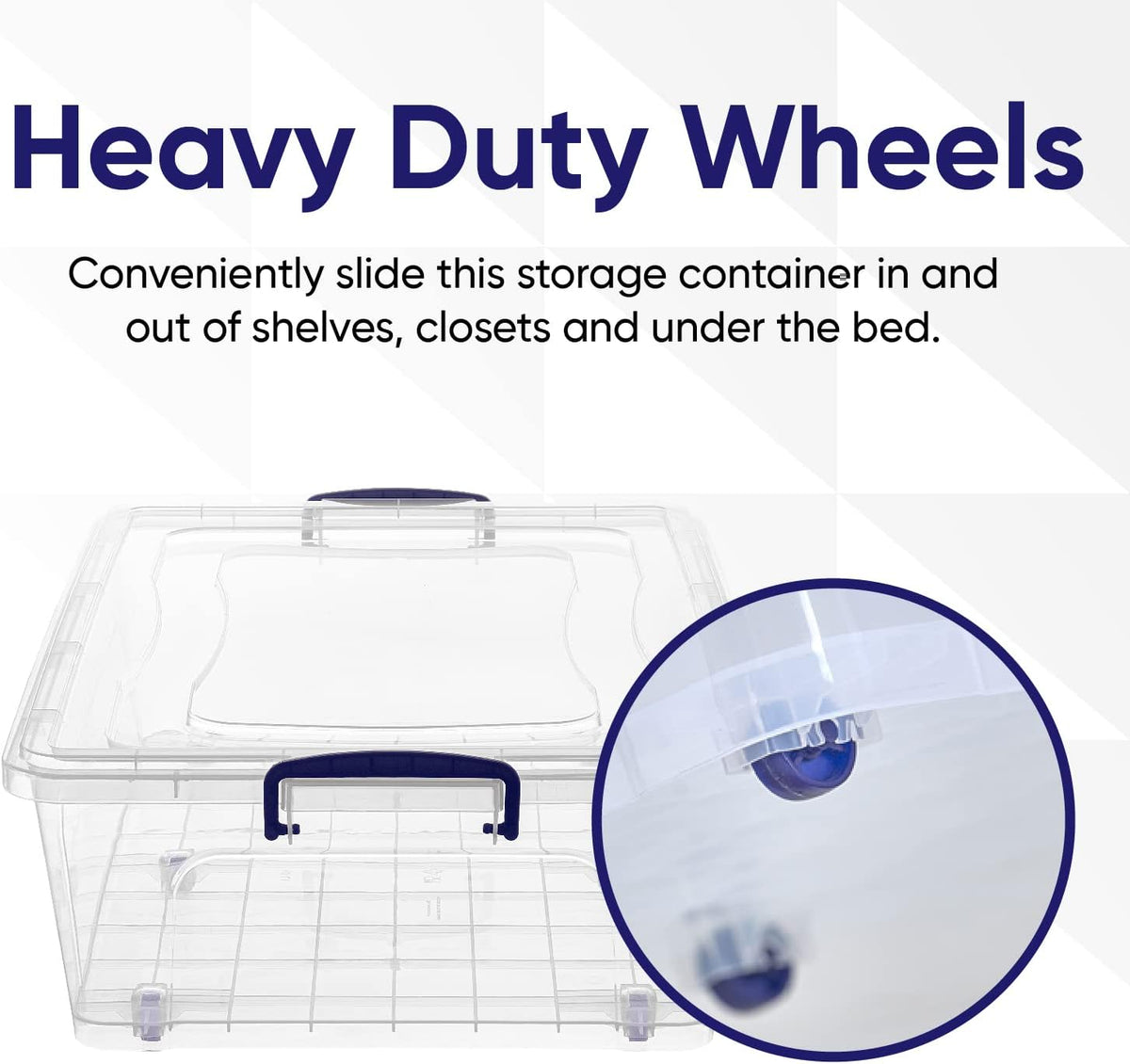 Superio Storage Bins with Lids, Clear Plastic Containers for Organizing, Stackable Totes, BPA Free, Odor Free, Organizer Boxes for Home, and Dorm (2 Pack, 42 Quart)