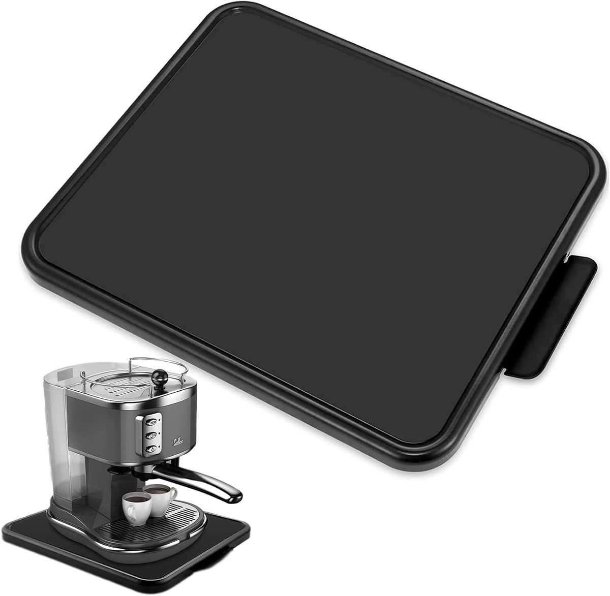 Coffee Maker Sliding Tray,Kitchen Caddy Sliding Tray for KitchenAid Stand Mixer Coffee Pot Slider Under Cabinet Appliance Toaster Blender Air Fryer Countertop Storage Moving Slider(9"W x 14.5"D)