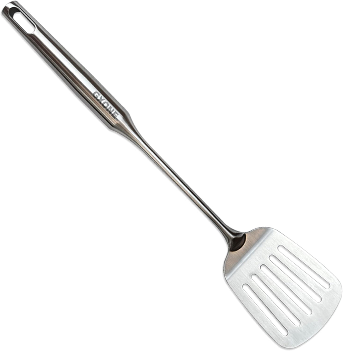 Stainless Steel Slotted Spatula,Cooking Utensil For Kitchen Use With Hollow Handle,Silver/14.9Inch