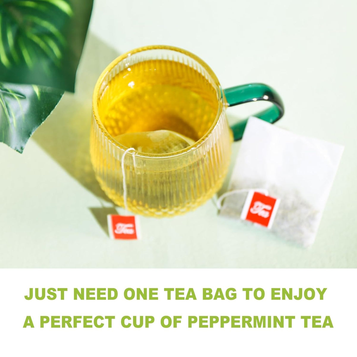 TEARELAE - Peppermint Tea Bags, 80 Count - 100% Pure Peppermint Leaves - Non-GMO - Naturally Caffeine-free Herbal Tea - Support Digestion & Natural Breath Freshener