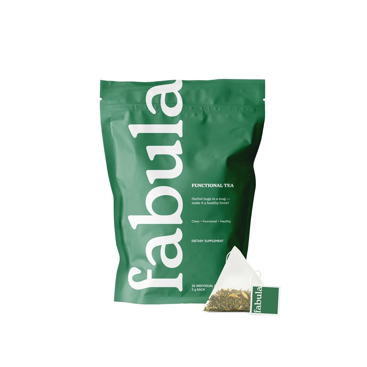 Fabula Herbal Tea: Digestive - 20 Sachets - Dandelion, Chicory, Burdock, Saigon Cinnamon, Eleuthero, Maca Powder