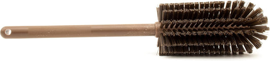 SPARTA Large Water Bottle Brush Ideal for Wide-Mouth Jars, Bottles and Tumblers, Dishwashing Tool with Handle for Home and Commercial Kitchens, Plastic, 16 Inches, Brown