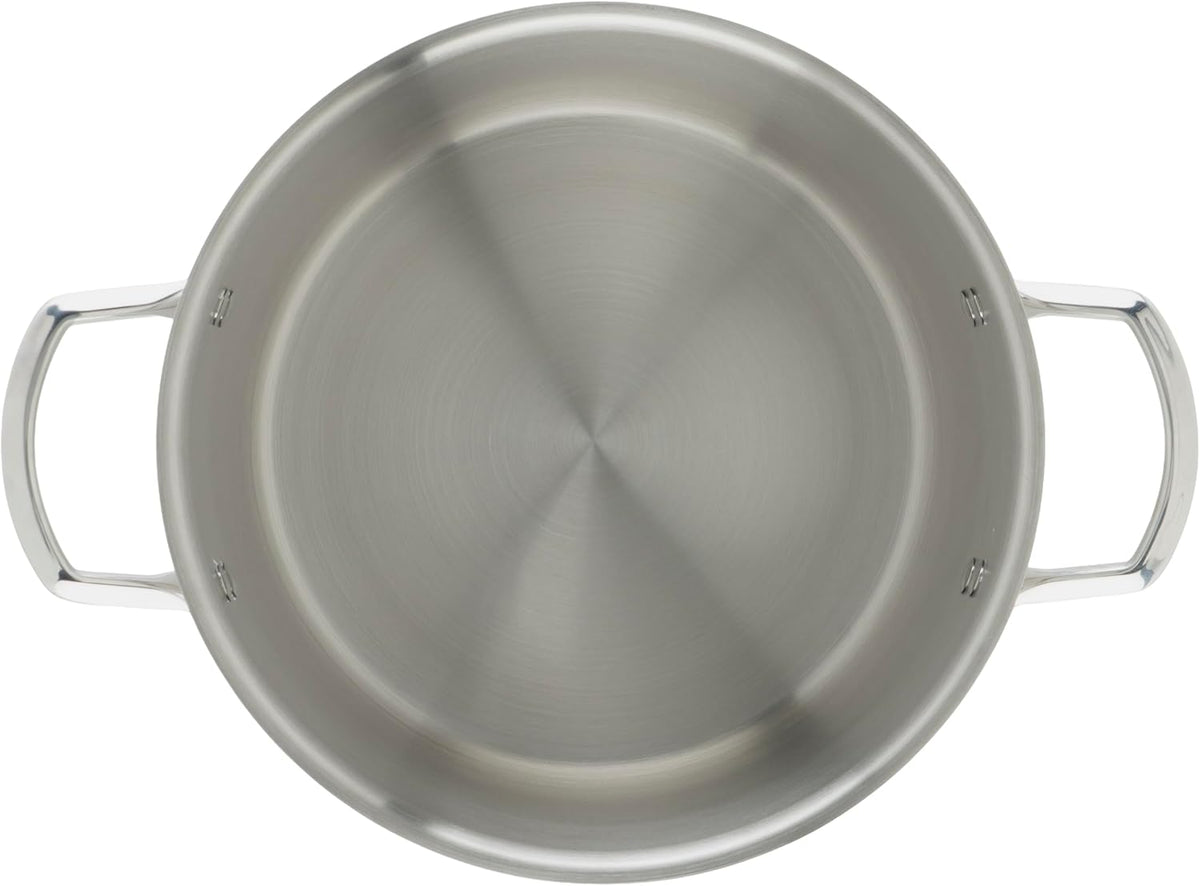 WINCO Tri-Ply Stock Pot, 8-quart, Silver