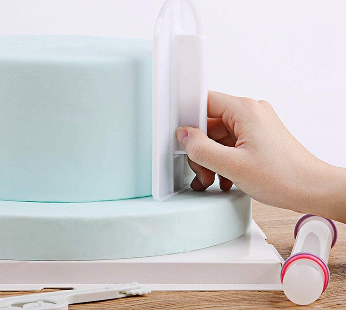 4pcs Fondant Icing Smoother Polisher for Cake Decoration Sugarcraft Scraper Paddle Tool