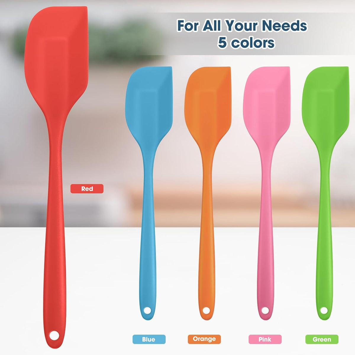 Irenare 65 Pcs Mini Silicone Spatulas Bulk 8.3 Inch Heat Resistant Scrapers Rubber Spatulas Seamless Design Non Stick Flexible for Kitchen Use Cooking Baking Mixing