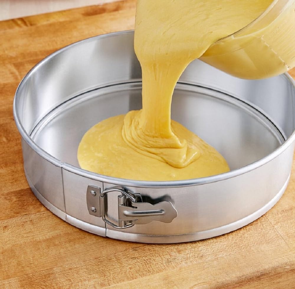 Soro Essentials- 11' x 3'' Deep Aluminum Round Spring Form Pan- Leak Proof Cheesecake Pan Spring Form Pans with Removable Bottom and Quick Release Latch for Baking Cheesecake Cakes