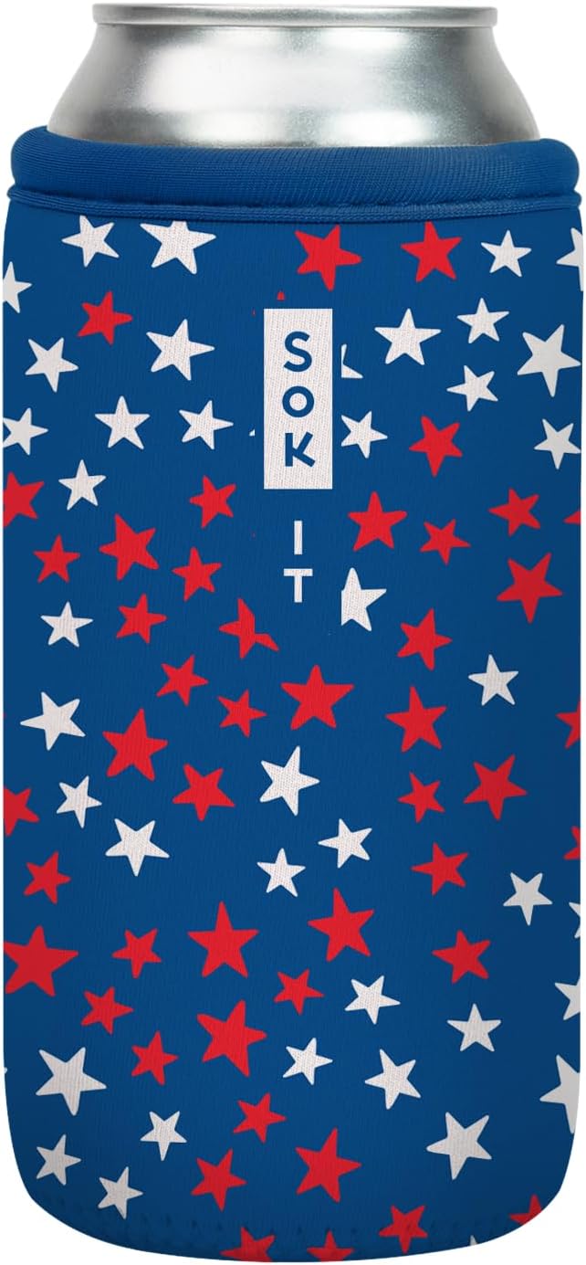 Sok It CanSok Sleeve for Beer & Soda Insulated Neoprene Cover (Starry Splendor, 16oz Can Sleeve)