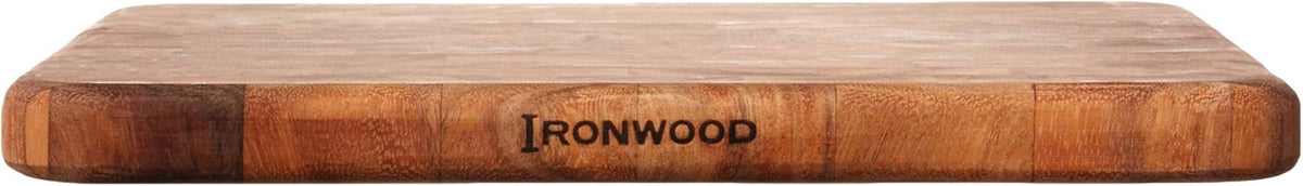 Ironwood Oslo End Grain Square Utility Cutting Board, One Size, Acacia Wood, Brown
