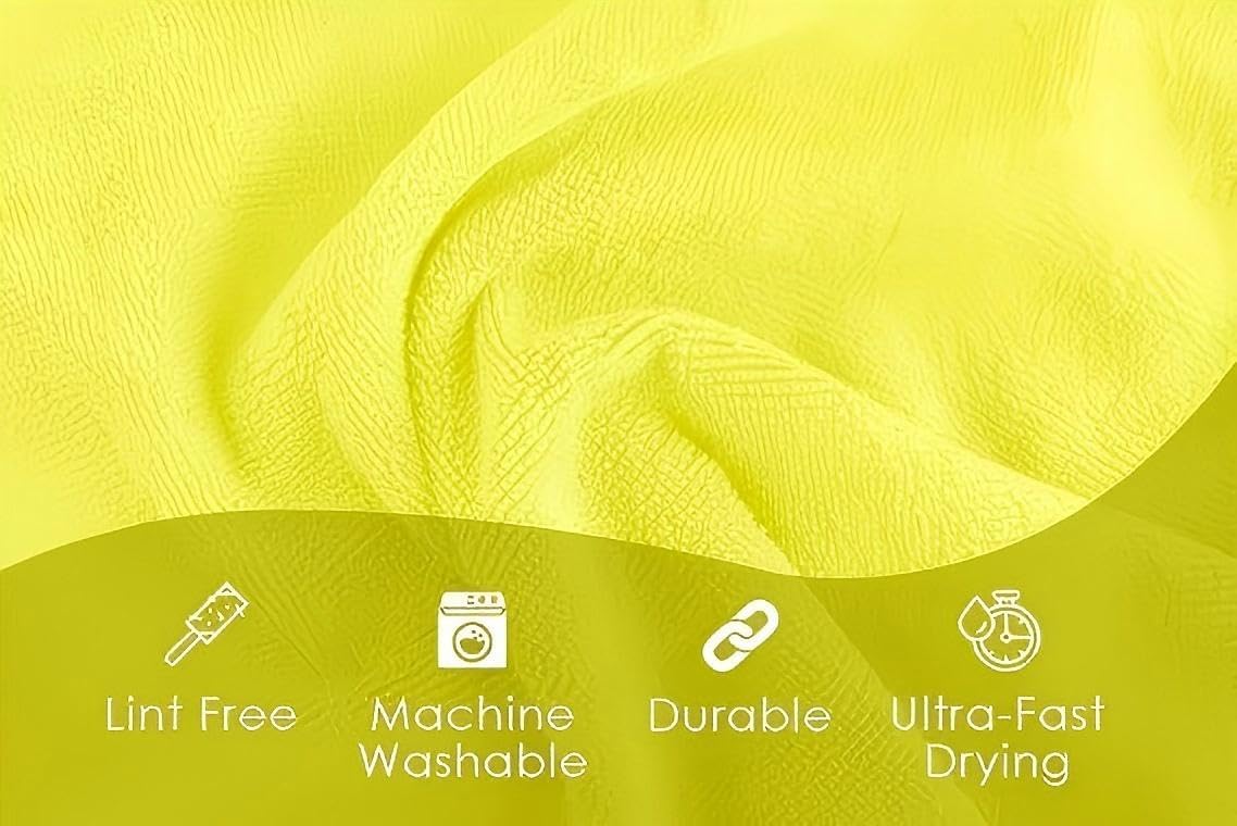 24 Pack 16'x16' Microfiber Household Cleaning Cloths - Multi-Purpose, Machine Washable, Absorbent Towels for Kitchen, Car, Home Appliances (16x16 24 Pack)