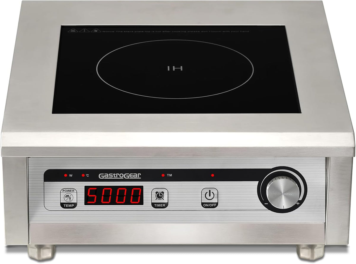 Commercial Induction Cooktop 5000W/220V Professional Commercial Range Countertop Burners Hot Plate Electric Stove for Kitchen Restaurant Hotel School