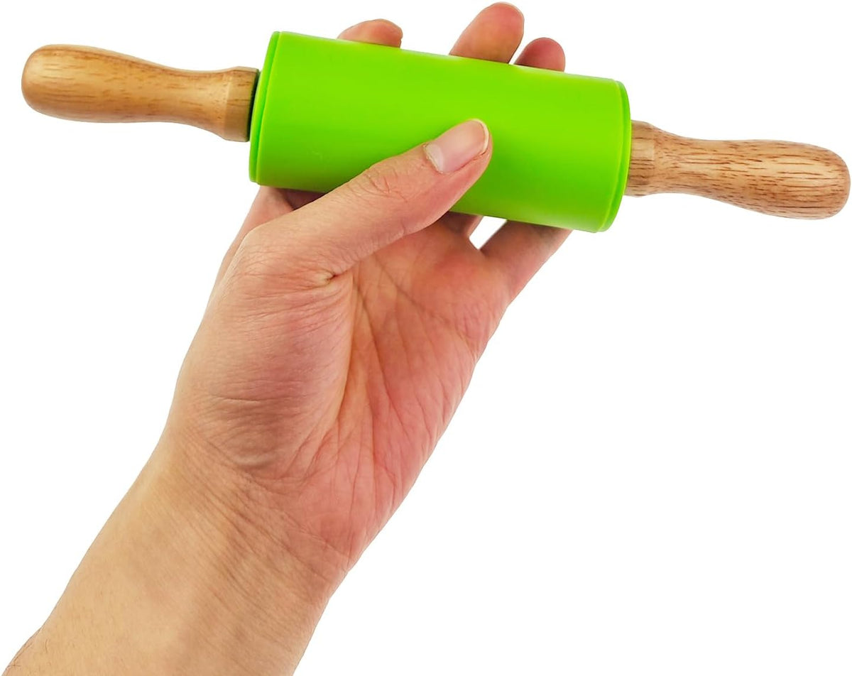 6 Pack Small Rolling Pin for Kids, Kids Rolling Pin for Home Kitchen (6 colors) (9 Inch)