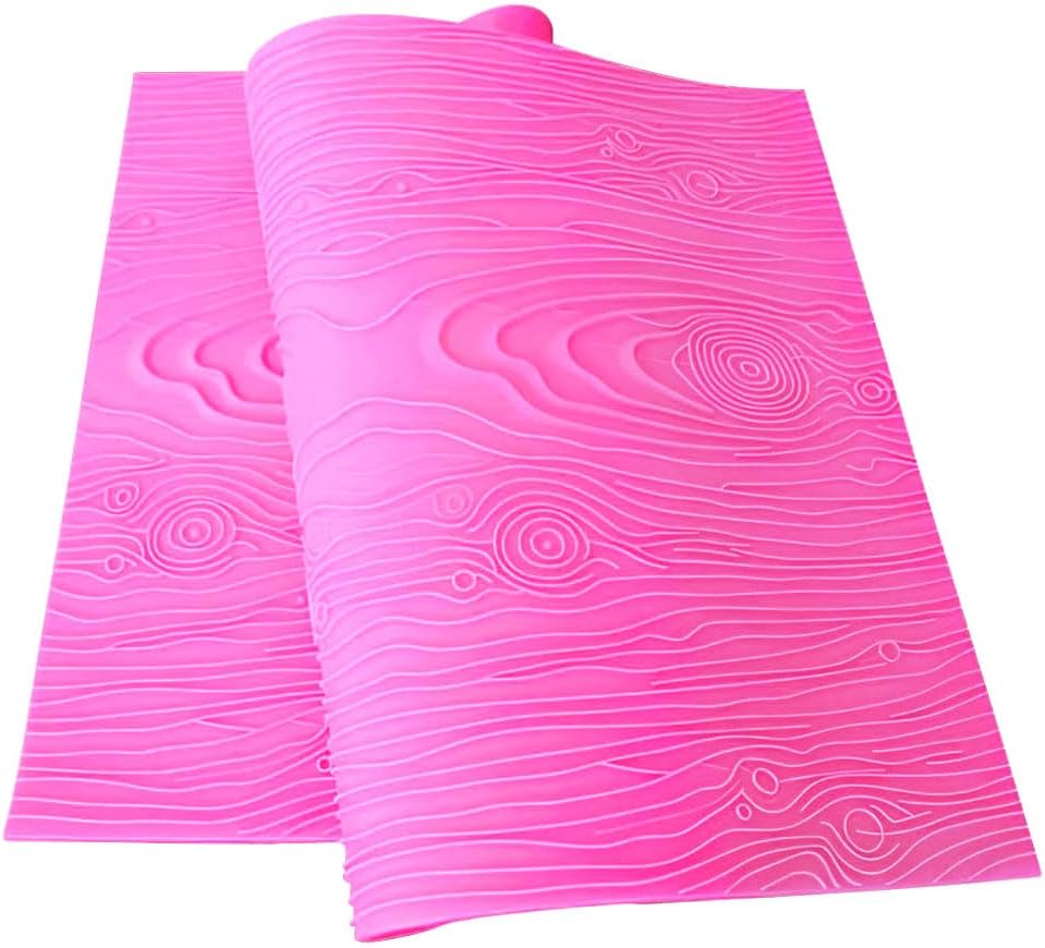Embossing Lace Fondant Molds, Woodgrain Fondant Mats Molds, Silicone Molds for Cake Decorating set of 2