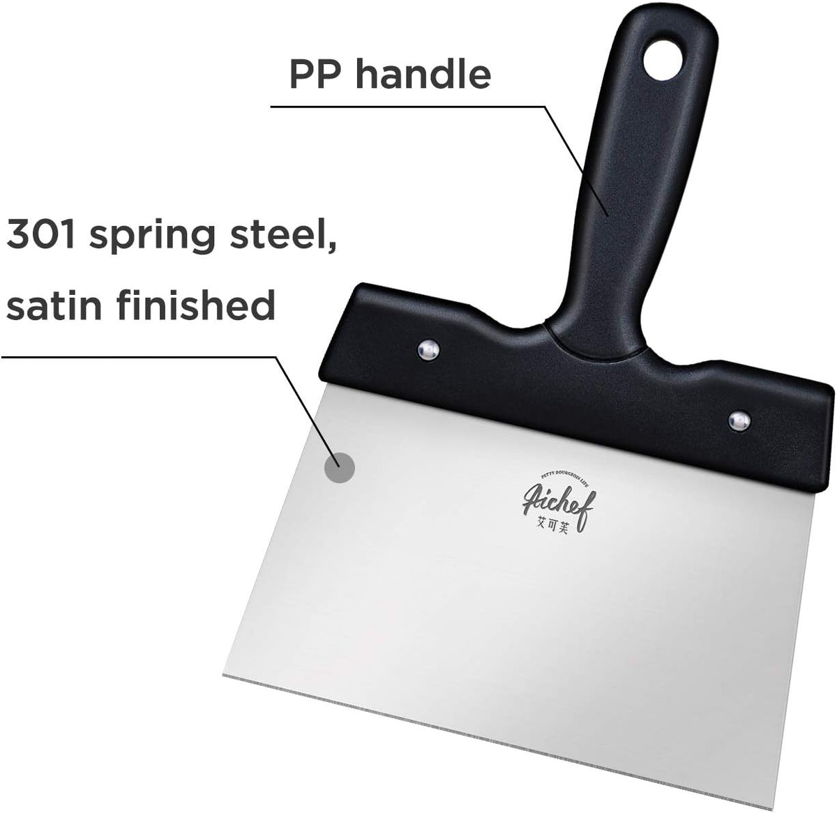 Chocolate Thermostat Spatula Melting Chocolate tempering Scraper Baking Tool Chocolate Tools.Stainless Steel Spatula Temperature Regulating Blade.(Chocolate Thermostat Spatula (Large Size))