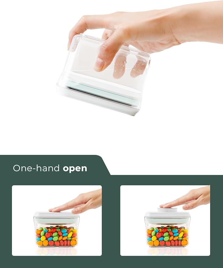 0.6 Qt Pop Containers - 3 Pack Mini Travel Snack Container, BPA Free Food Storage Canisters with Lids, Small Freezer Containers Candy Jar Plastic 520ml*3