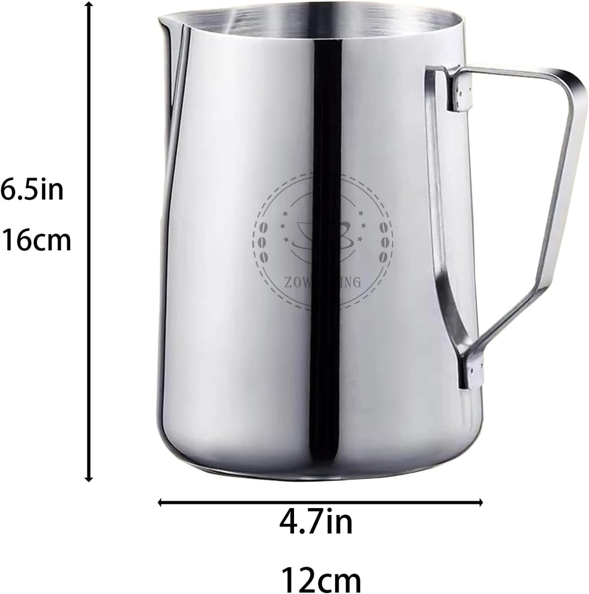 50oz Milk Frothing Pitcher, 1500ml Milk Frother Cup, 50 Oz milk Steamer Cup, Stainless Steel Pitchers, Milk Jug, Milk Frother Pitcher, Espresso Steaming Pitchers, Espresso Machine Accessories