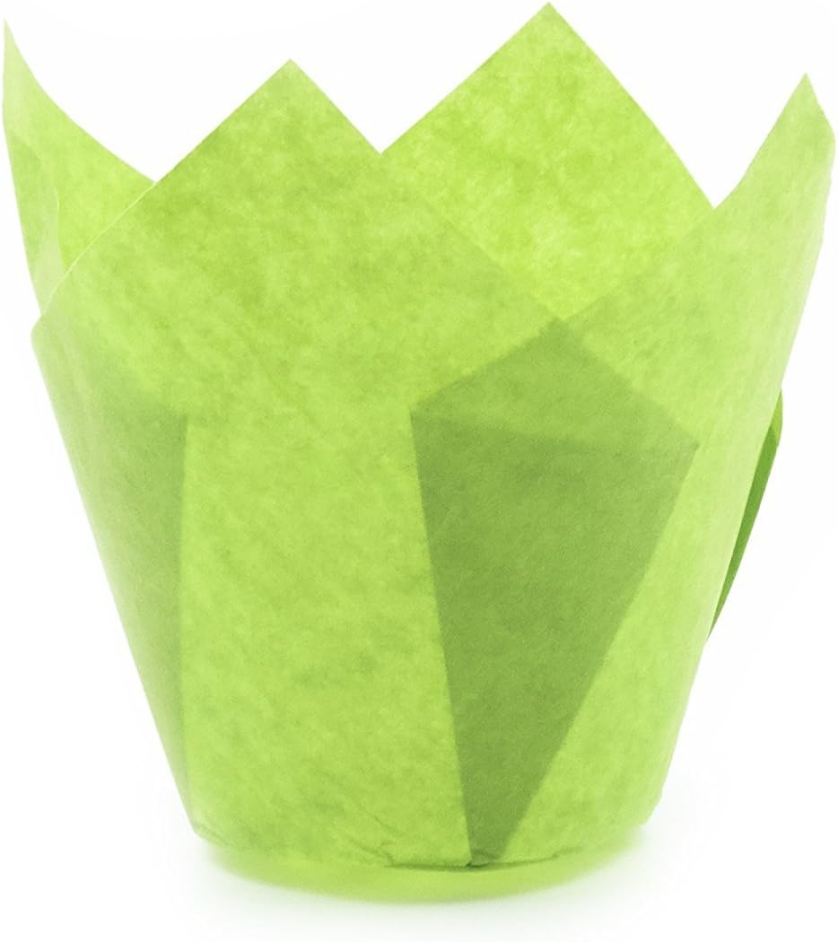 Green Mini Tulip Baking Cups, 250pcs