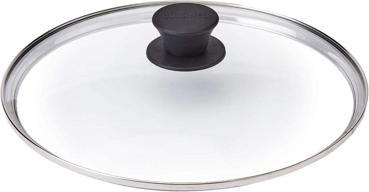 Glass Lid - 10"-inch/25.4-cm/264mm - Compatible with Lodge - Fully Assembled Tempered Replacement Cover - Oven Safe for Skillet Pots Pans - Universal for all Cookware: Cast Iron, Stainless Steel