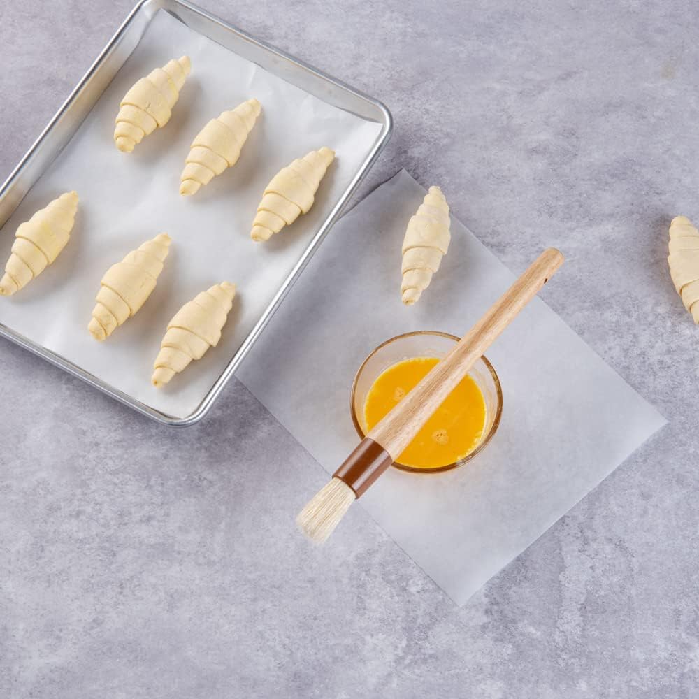 Restaurantware-Pastry Tek 1 Boar Bristles Pastry Brush, 11.8 Inches Buttering Tool â€“ Hardwood Handle, Built-In Hanging Hole, Wood Basting Applicator, Sturdy Ferrule, For Glazing And Basting