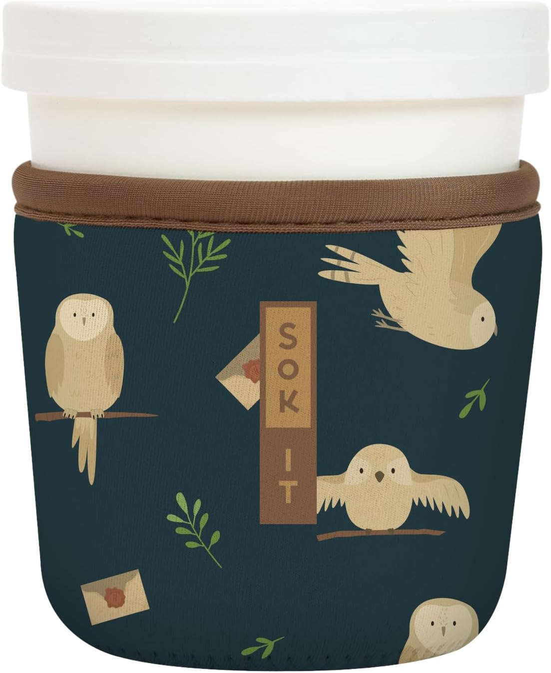 Sok It IceCreamSok Insulated Neoprene Cover (Acceptance Letter, Tapered Ice Cream Pints)
