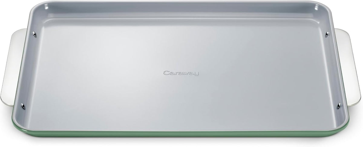 Caraway Non-Stick Ceramic Baking Sheet - Naturally Slick Ceramic Coating - Non-Toxic, PTFE & PFOA Free - Perfect for Baking, Roasting, and More - Large (18" x 13") - Sage