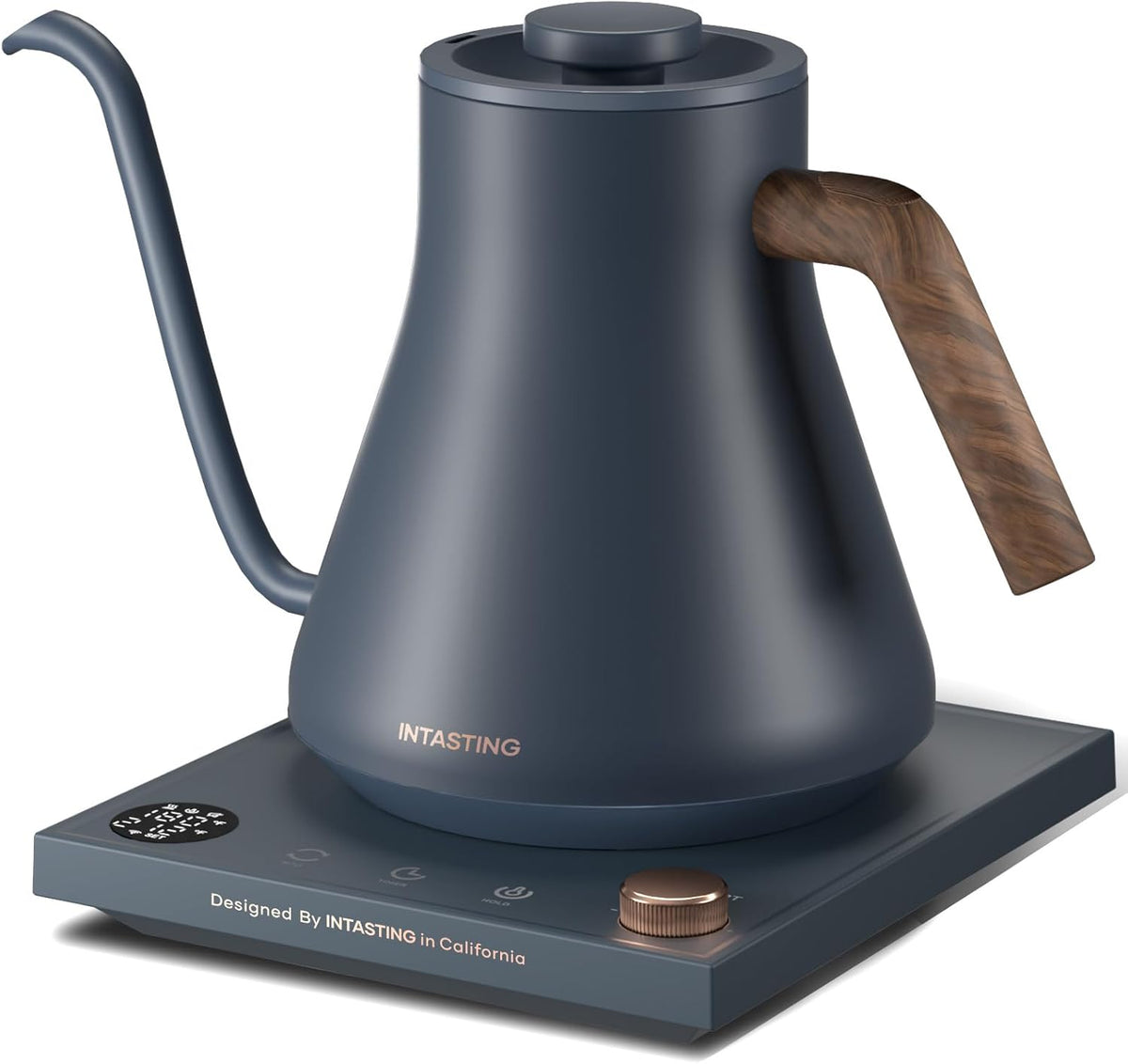 Electric Kettles, Gooseneck Electric Kettle, ±1℉ Temperature Control, Stainless Steel Inner, Quick Heating, for Pour Over Coffee, Brew Tea, Boil Hot Water, 0.9L Navy Blue