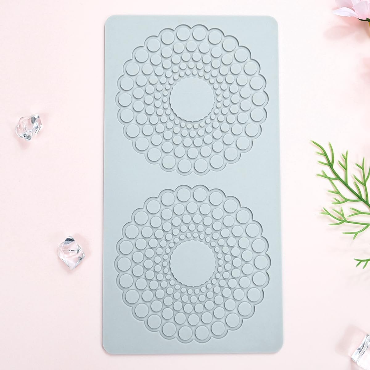 TUKE Hollow Round Circular Design Lace Mat Chocolate Fondant Mold DIY Sugar Craft Silicone Pad Cake Decorating Tools Kitchen Bakeware (D_ Round Circular)