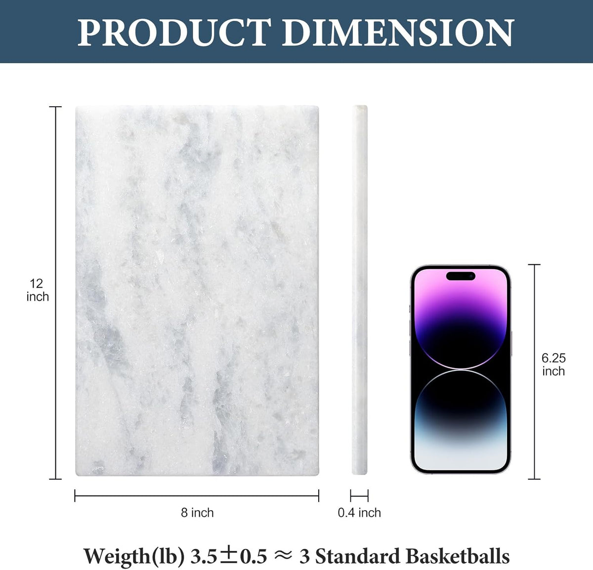 Koville African Natural Marble Cutting Board for Kitchen Pastry Bread, 12" x 8" Genuine Marble Cheese Board Stone Tray for Counter, Bathroom Perfume Tray Jewelry Candle Plate (Namib Fantasy)