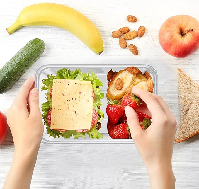 Bokon 360 Pcs Plastic Meal Prep Container with Lid Disposable Clear Lunch Containers Stackable Food Storage Container Box Spill Proof for Salad Snack Microwave Dishwasher Freezer Safe (25 oz)