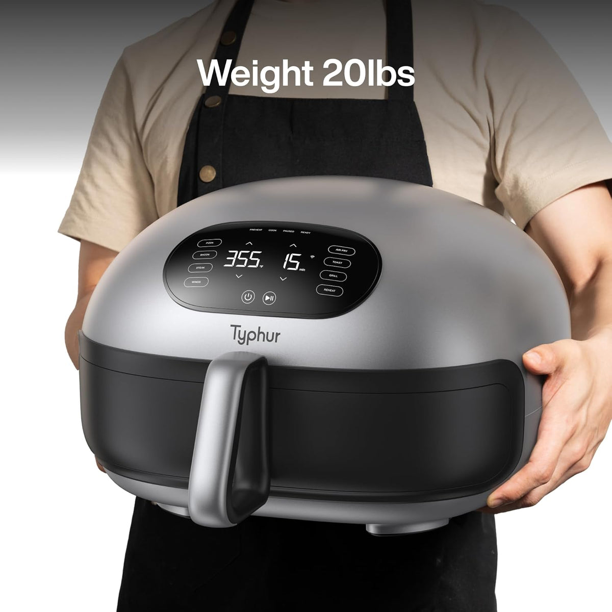 Dome 2 Air Fryer, Extra Large Airfryer with Superior Airflow, Self-cleaning Smart Digital Fryer with PFAS free Basket for Quick Easy Meals, Up to 32 Chicken Wings Capacity [New Version]