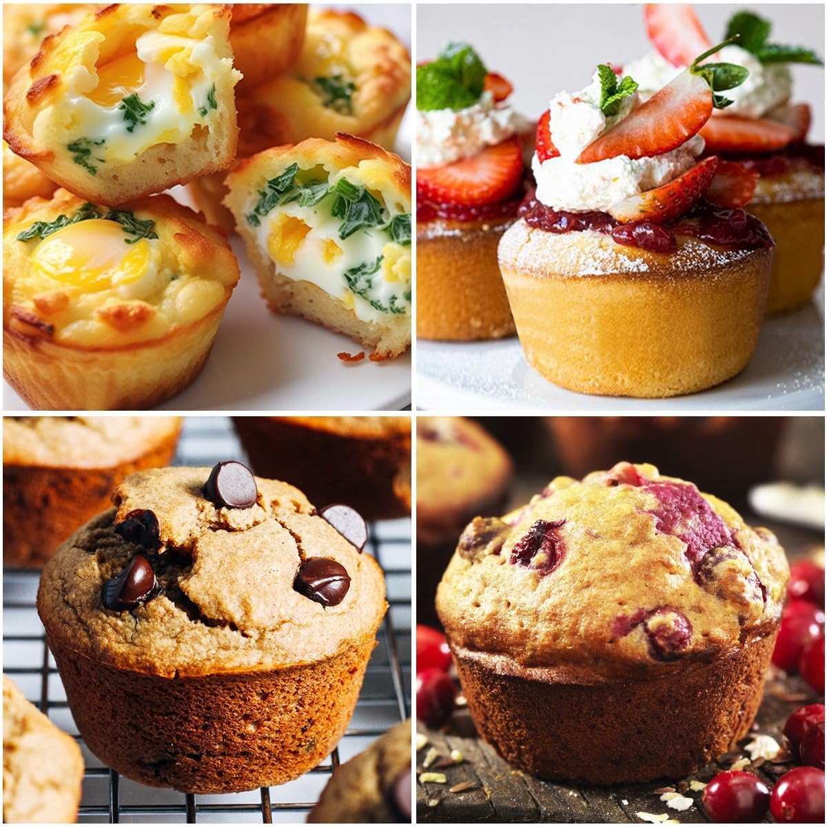 Large Muffin Pan, Metal Reinforced Frame 3.5 Inch Jumbo Silicone Muffin Pan Nonstick 6 Cups for Baking Jumbo Muffin, Frittatas, Jumbo Cupcakes 2 Pack Confetti