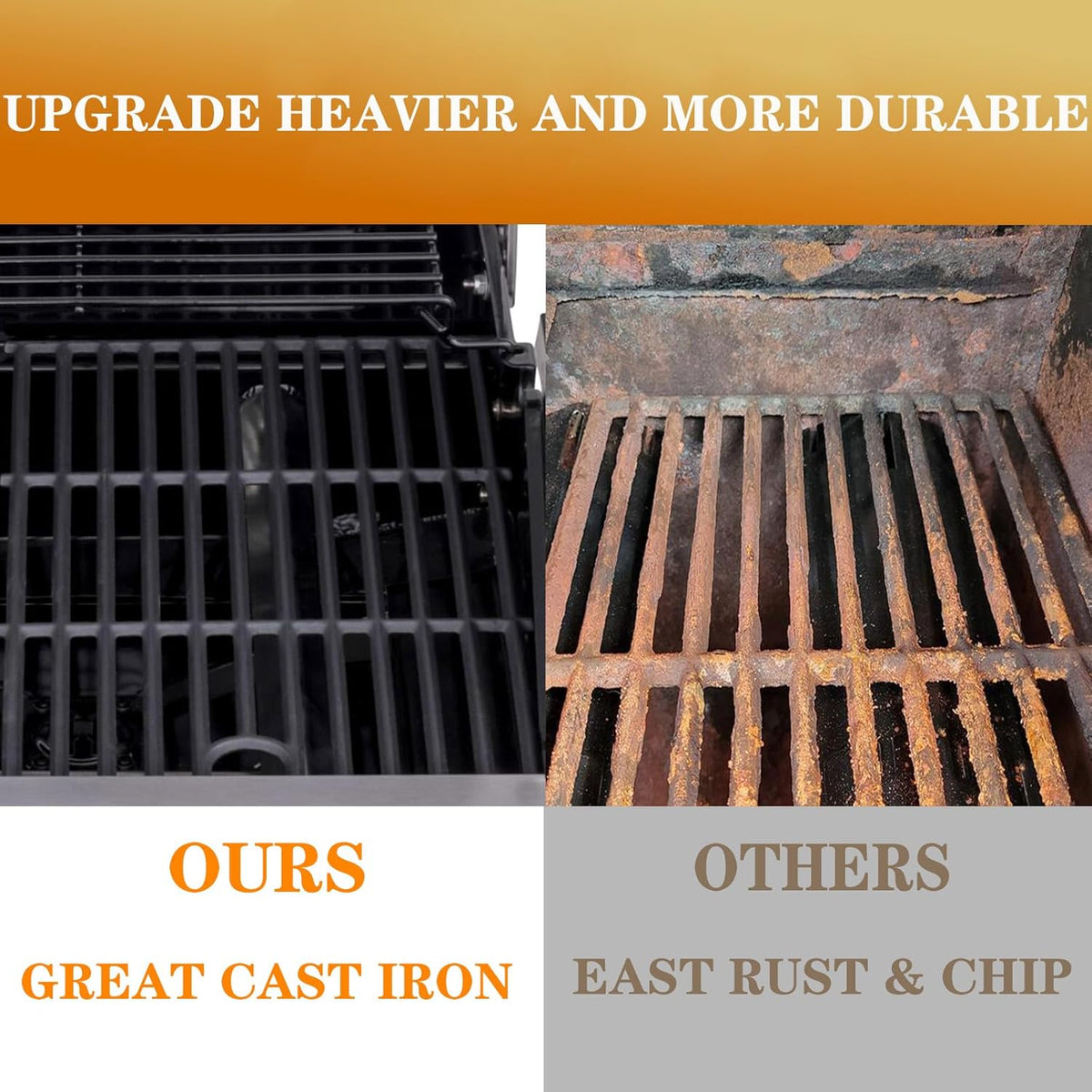 463630021 Grates Replacement Parts for Charbroil Grill Grates 463660021 463660421 G426-0004-W1 G426-0005-W1 Replacement Grates Char-Broil Performance 2 Burner Grill Parts Cast Iron Cooking Grate