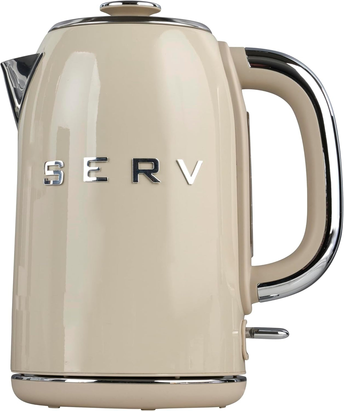 Servappetit Retro Serv Electric Kettle – 1.7L Stainless Steel Water Boiler with 360° Swivel Base, Clear Water Level Indicator