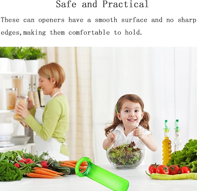 Jar Opener Jar Key,Easy Grip Jar Lid Opener Plastic Jar Opener for Weak Hands,Elderly, Children
