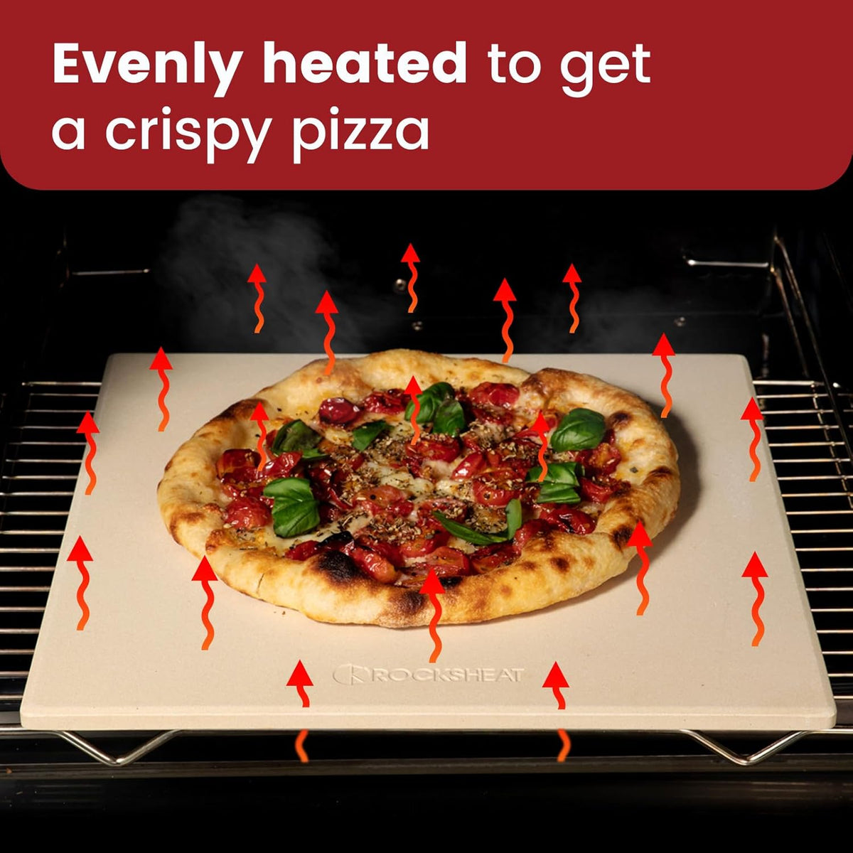 13.2" x 13.2" x 0.6" Square Cordierite Pizza Baking Stone Perfectly Compatible for Ooni Karu 12 Pizza Oven