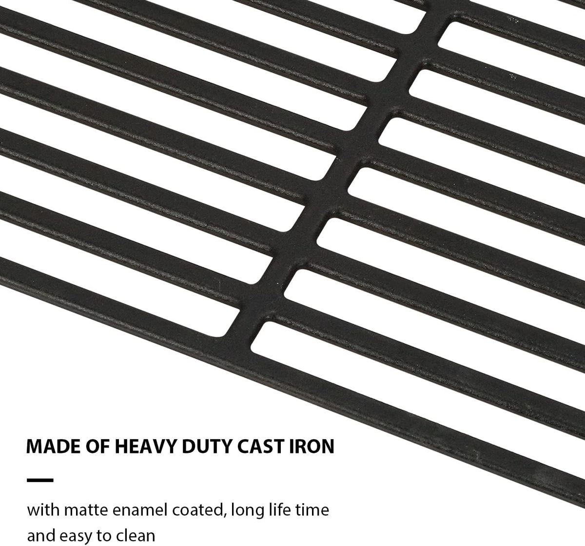 Grill Grates for Nexgrill 4 Burner 720-0830H 720-0830D 720-0670A 720-0783C 720-0783E 720-0958A, 17" Cast Iron Replacement Parts for 5 Burner 720-0888N Charbroil 463241113 463446015, Kenmore Gas Grill