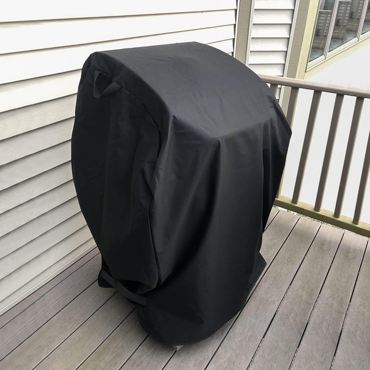 Outdoor Grill Cover 32 Inch, Heavy Duty Waterproof 2 Burner Gas BBQ Small Grill Covers Compatible with Char Broil Weber Brinkmann Holland, Black