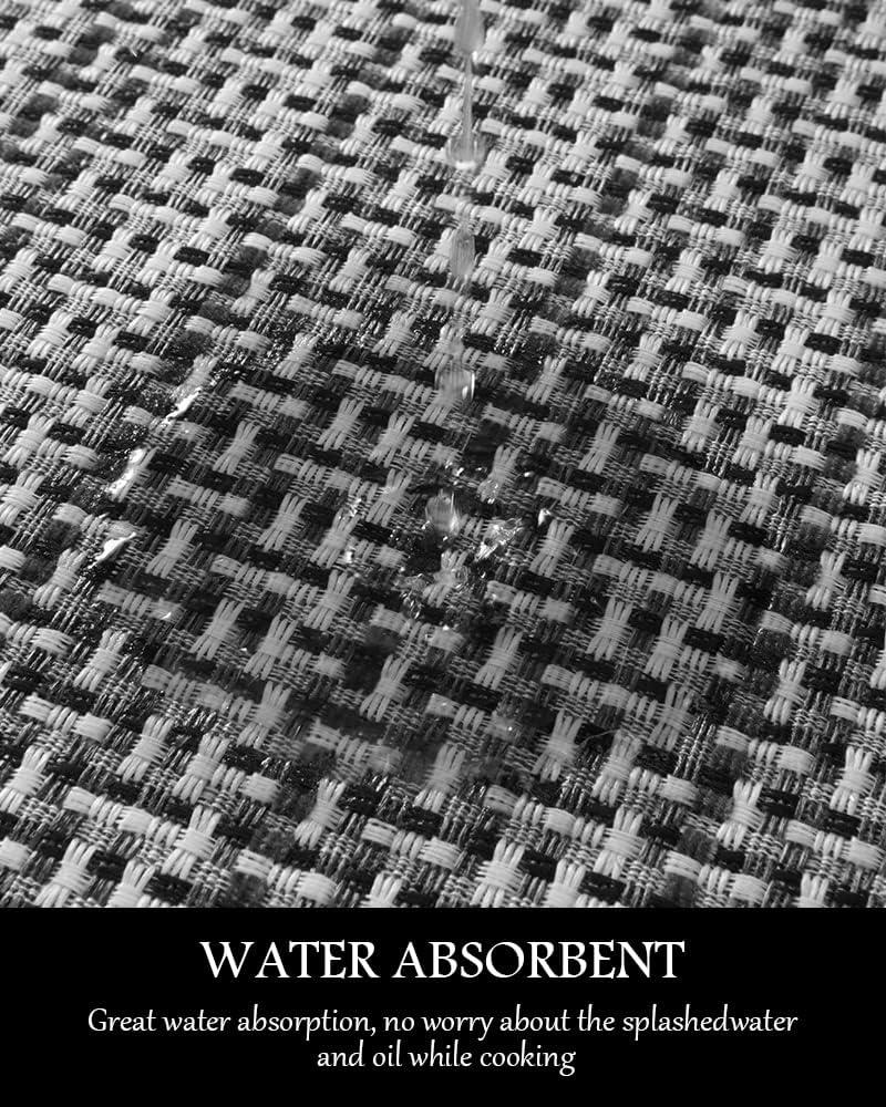 PADOOR Kitchen Mats for Floor, Kitchen Rugs Non Slip Washable, Rubber Backed Kitchen Runner Super Absorbent Kitchen Floor Mat Sink Rug, 25”x59” Grey