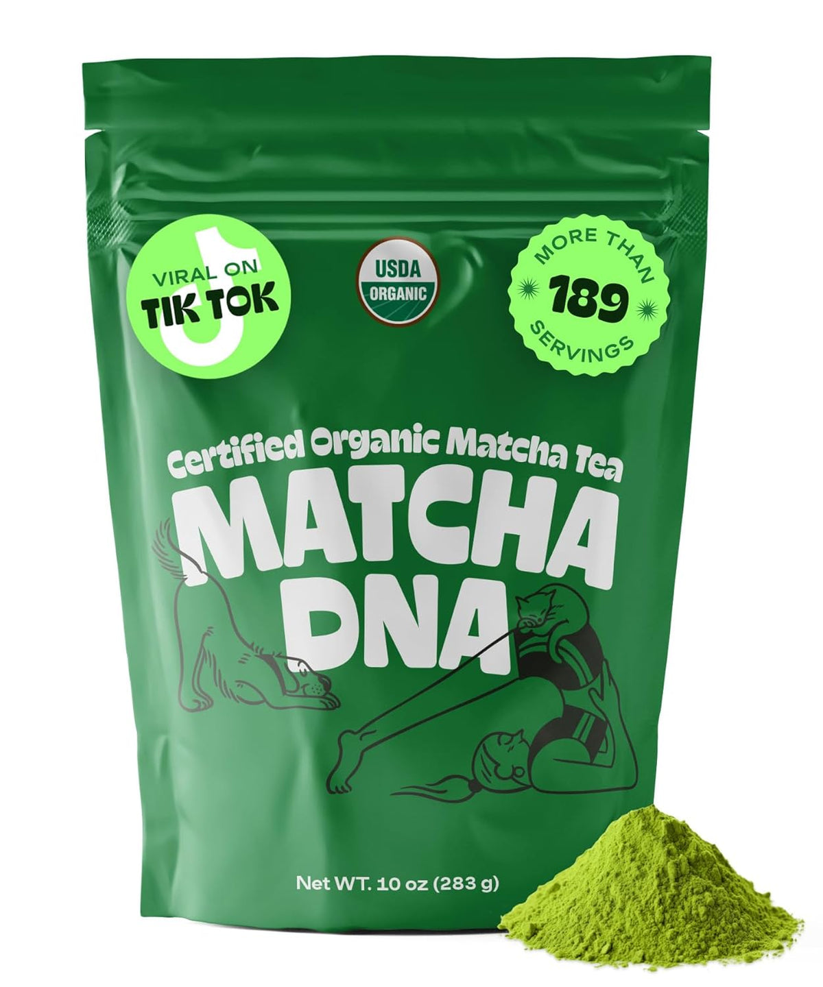 MATCHA DNA Certified Organic Matcha Green Tea Powder (10 oz BAG)