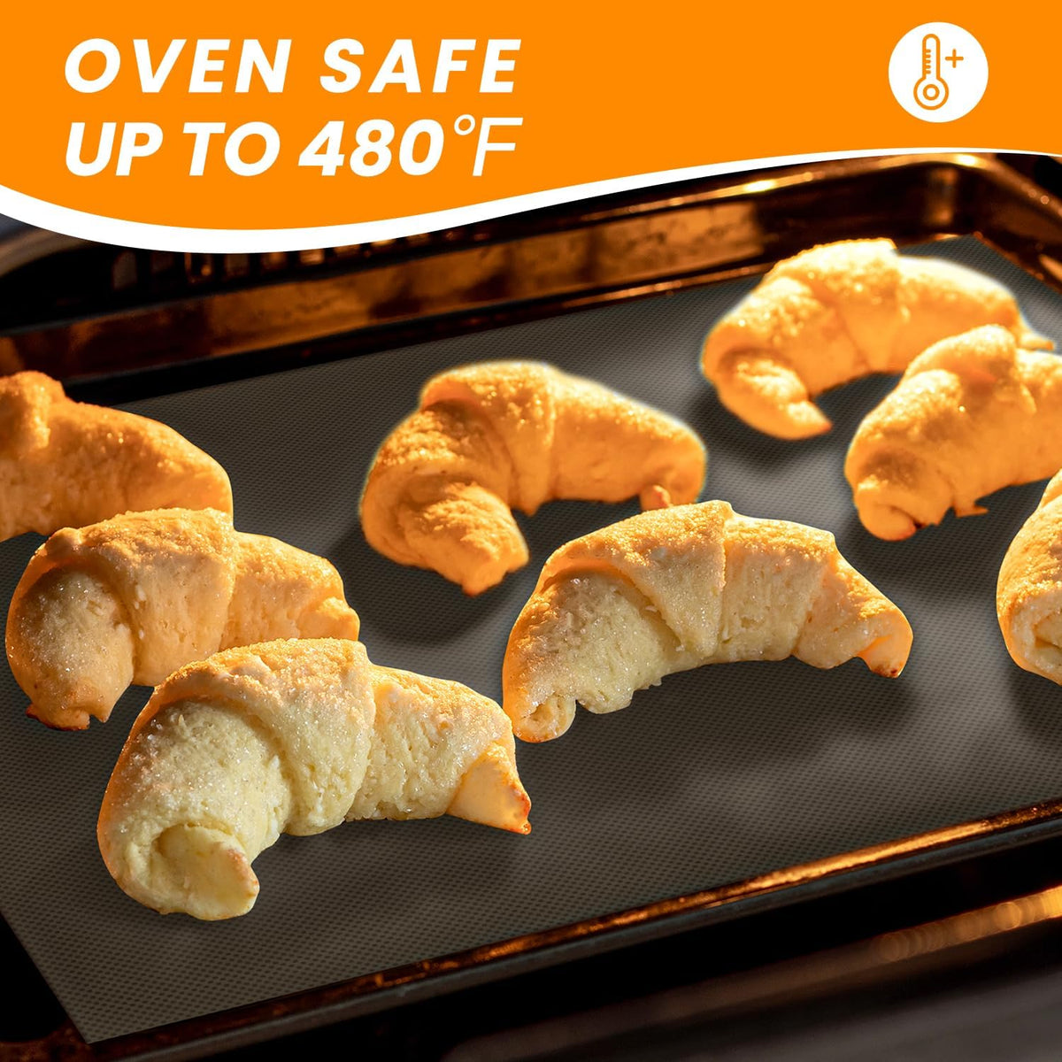 Silicone Baking Mat Roll, Non Stick Heat Resistant Silicone Baking Mats, Pastry Mat, No Slip Reusable Freeze Dryer Mat, Countertop Protector Mat, Cut to size fit different Sharp Oven Pans Dishes Tins