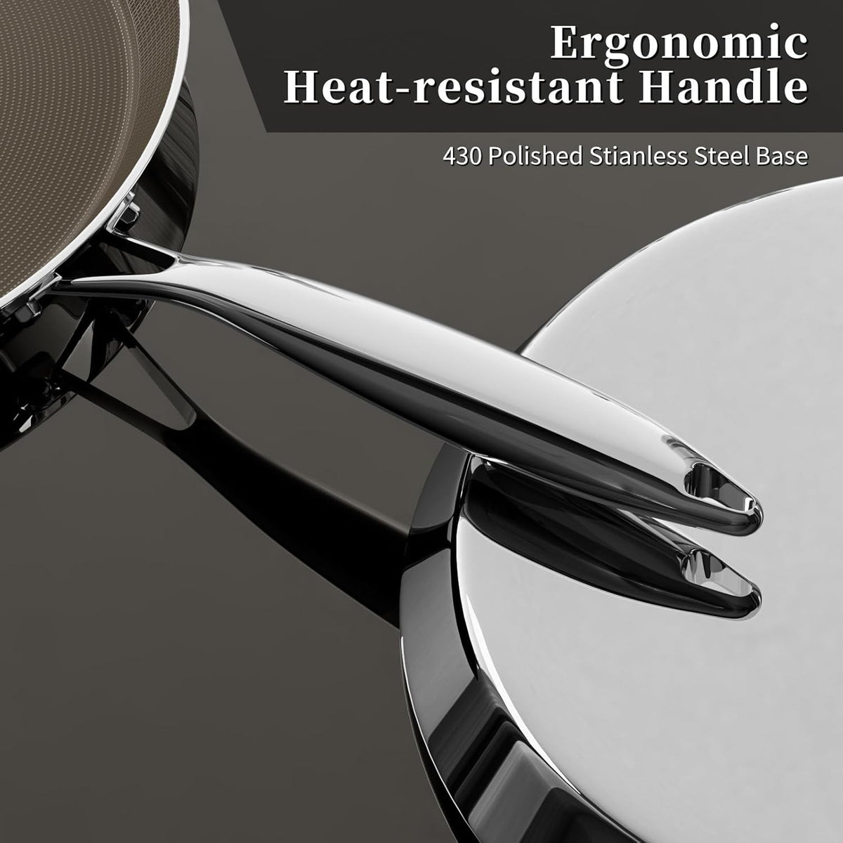 12 Inch Stainless Steel Crepe Pan - Titanium Ceramic Nonstick Crepe Pan, Stainless Steel Dosa Pancake Pan, Non Stick Flat Skillet Tawa Dosa Tortilla Griddle Pan, Induction Compatible, PFAS&PTFE Free