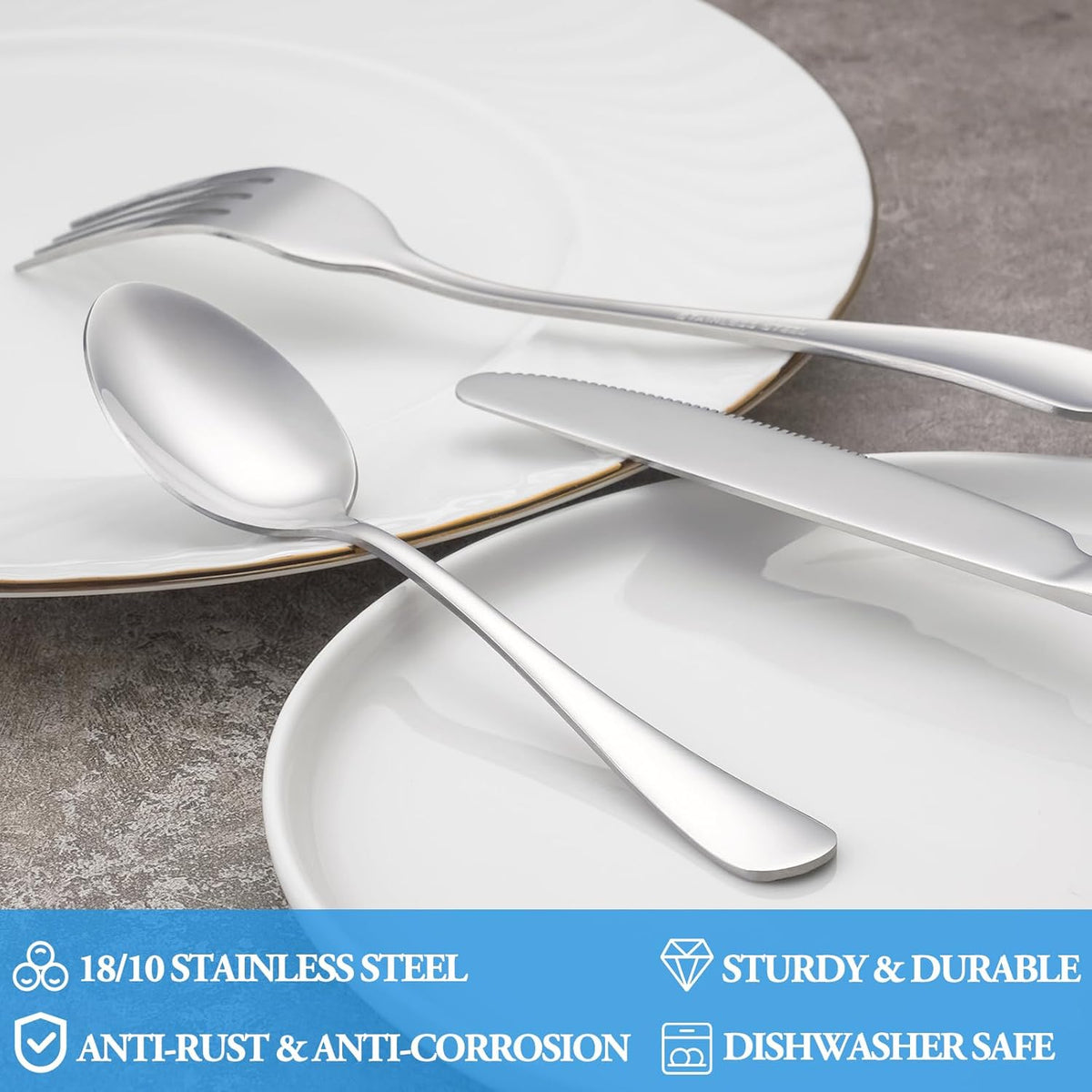 Teaspoon Set,16 Piece 6.7" Spoons Silverware, Premium Food Grade Stainless Steel Tea Spoons, Durable Small Spoon, Good Teaspoons, Kitchen Dessert Spoon Set, Mirror Finish & Dishwasher Safe