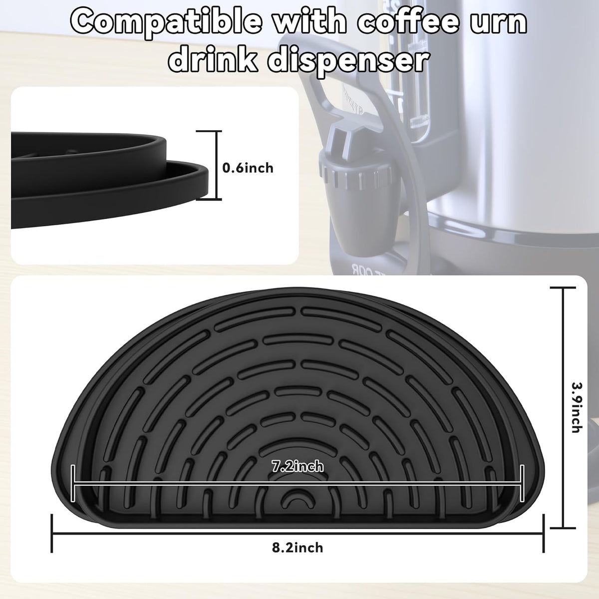 4 Pack Coffee Drip Tray for Hamilton Beach 45 Cup Coffee Beverage Dispenser, Silicone Drip Pan for Drink Dispenser