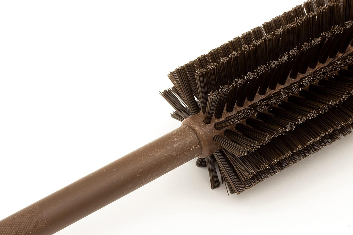 SPARTA Large Water Bottle Brush Ideal for Wide-Mouth Jars, Bottles and Tumblers, Dishwashing Tool with Handle for Home and Commercial Kitchens, Plastic, 16 Inches, Brown